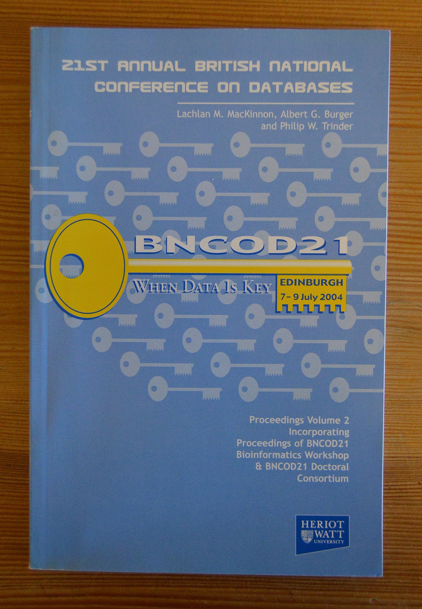 21st Annual British National Conference on Databas Books