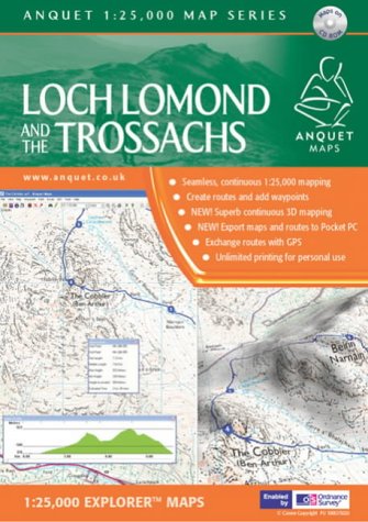 Anquet Loch Lomond & The Trossachs 1:25000 (PC) Hobbies & Leisure