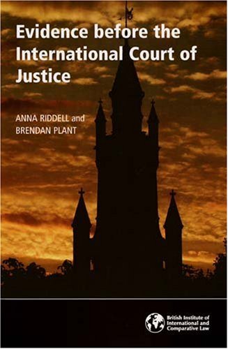Evidence Before the International Court of Justice Contemporary literature
