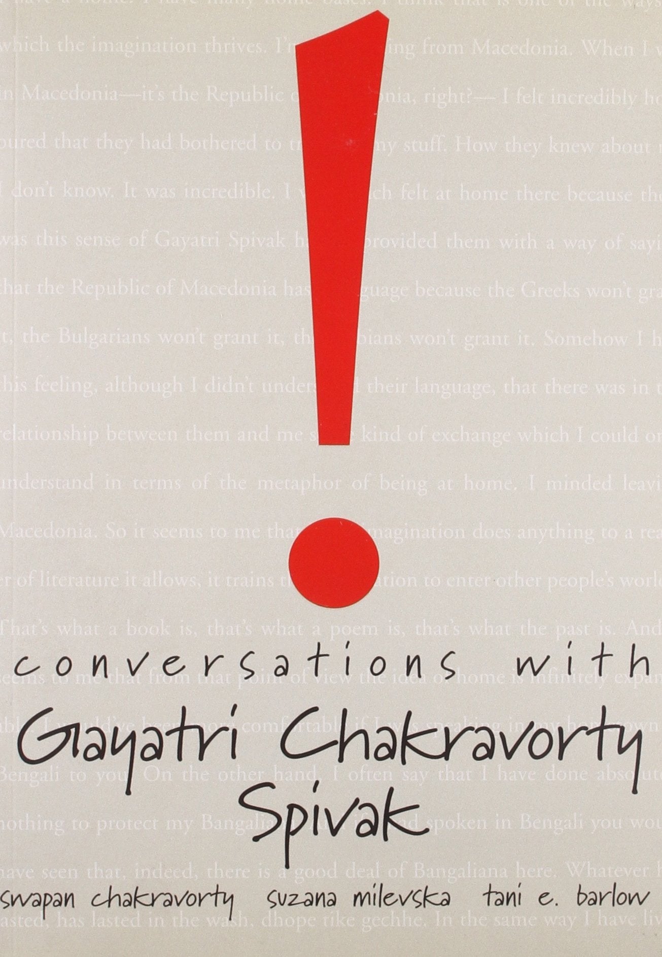 Conversations with Gayatri Chakravorty Spivak book