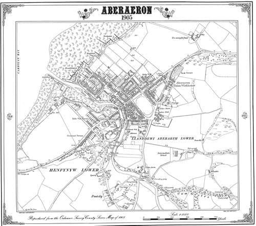 Aberaeron 1905 Map (Heritage Cartography Victorian Town Map Series) Leisure, Home & Garden