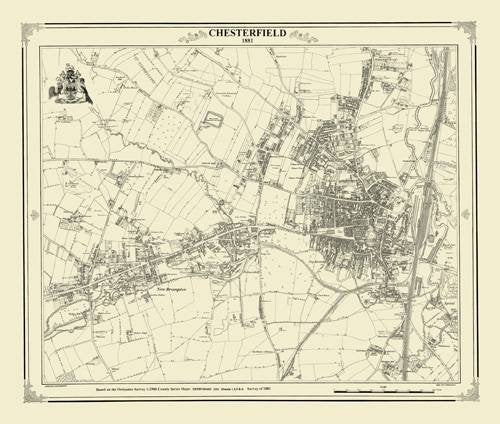 Chesterfield 1881 Map (Heritage Cartography Victorian Town Map Series) Politics & History