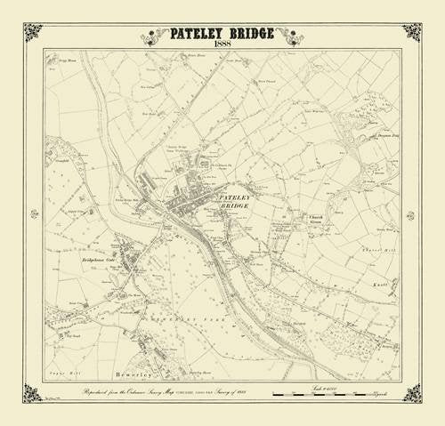 Pateley Bridge 1888 Map (Heritage Cartography Victorian Town Map Series, Band 109) Geology & Geography