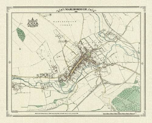 Marlborough 1881 Map (Heritage Cartography Victorian Town Map Series) Hobbies & Crafts