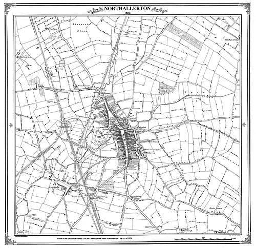 Northallerton 1854 Map (Heritage Cartography Victorian Town Map Series) Politics & History