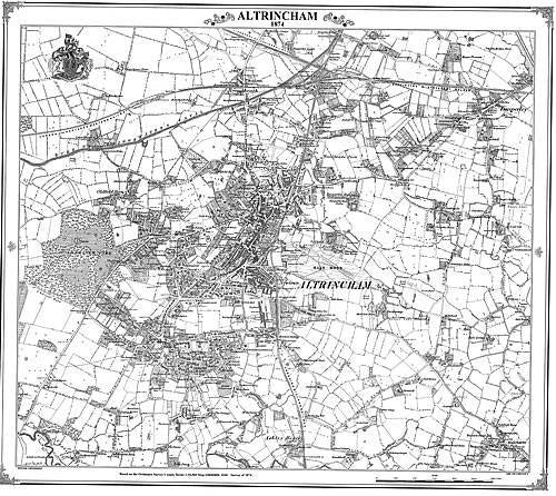 Altrincham 1874 Map (Heritage Cartography Victorian Town Map Series) Politics & History