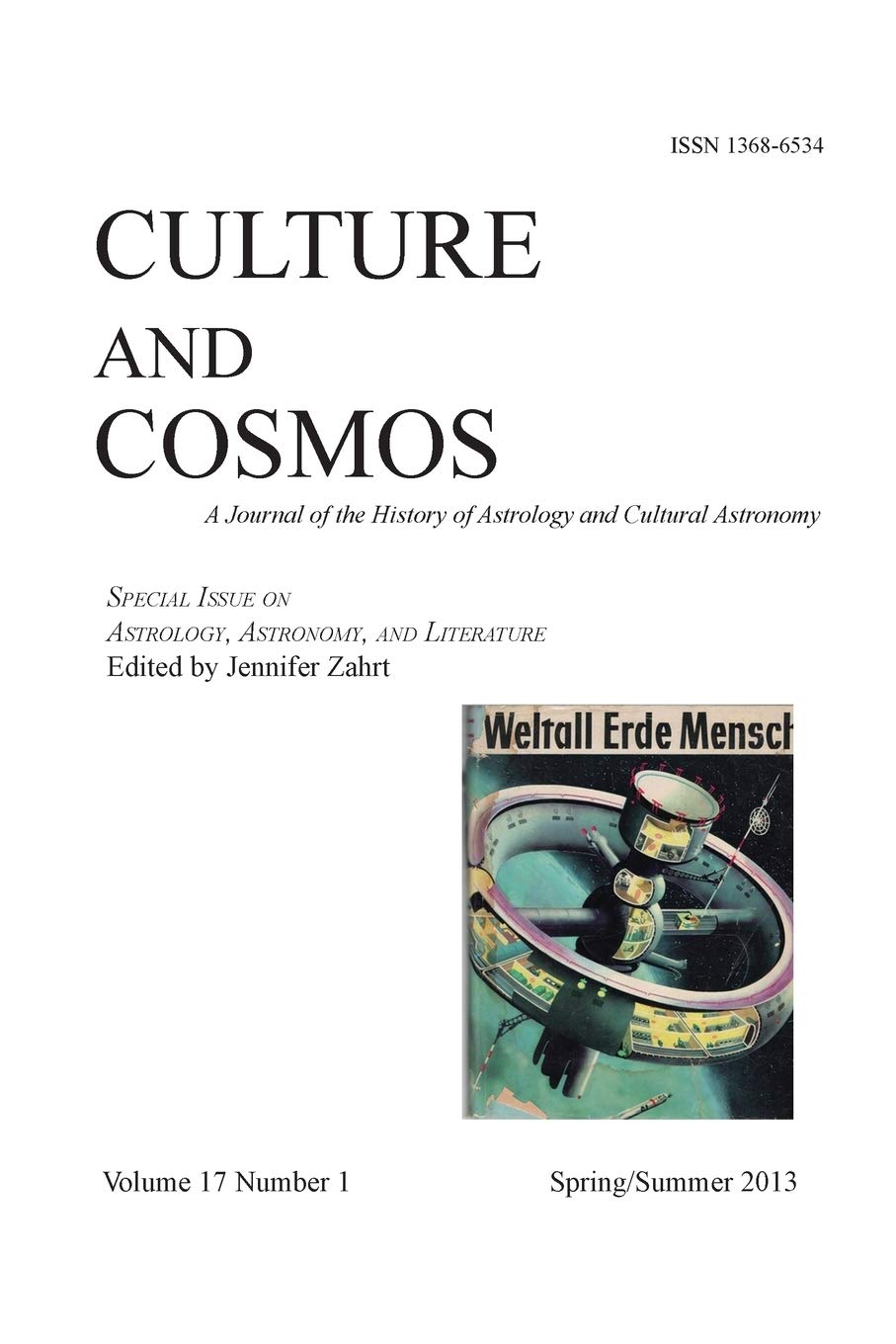 Culture and Cosmos Vol 17 Number 1 book