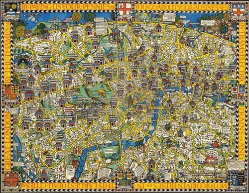 Gill’s Wonderground map of London Town, 1914 Film, Art & Culture