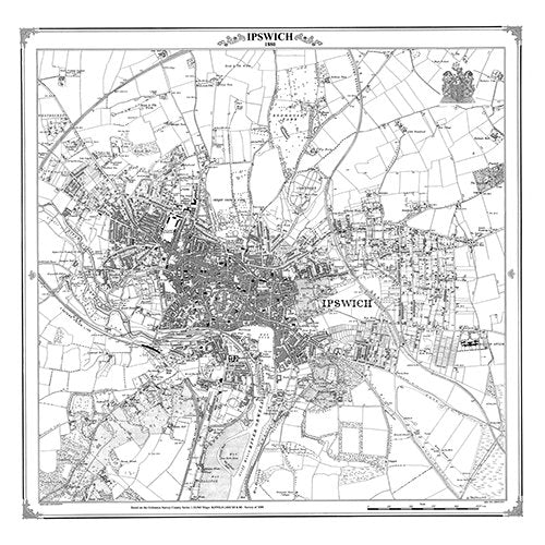Ipswich1880 Heritage Cartography Victorian Town Map (Heritage Cartography Victorian Town Map Series) Geology & Geography