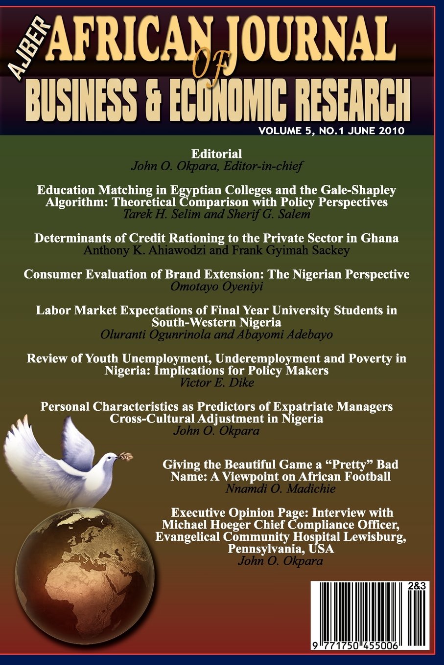 African Journal of Business and Economic Research Vol 5 No.1 2010 Books