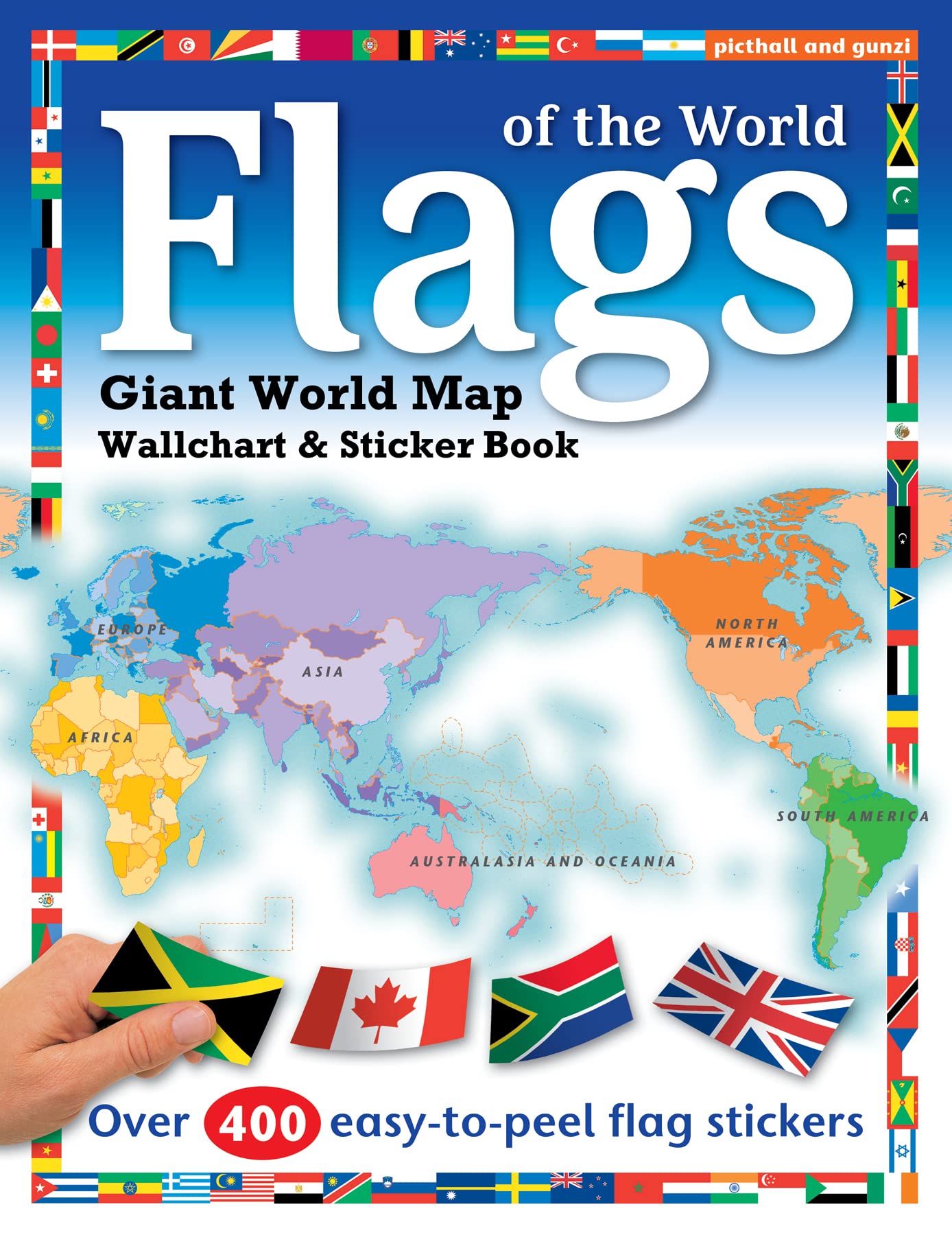 Flags of the World: World Map Wallchart Poster and Sticker Book book