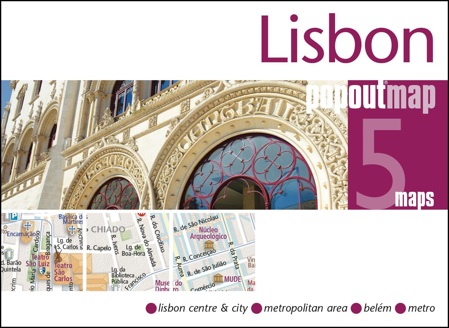 Lisbon PopOut Map Leisure, Home & Garden