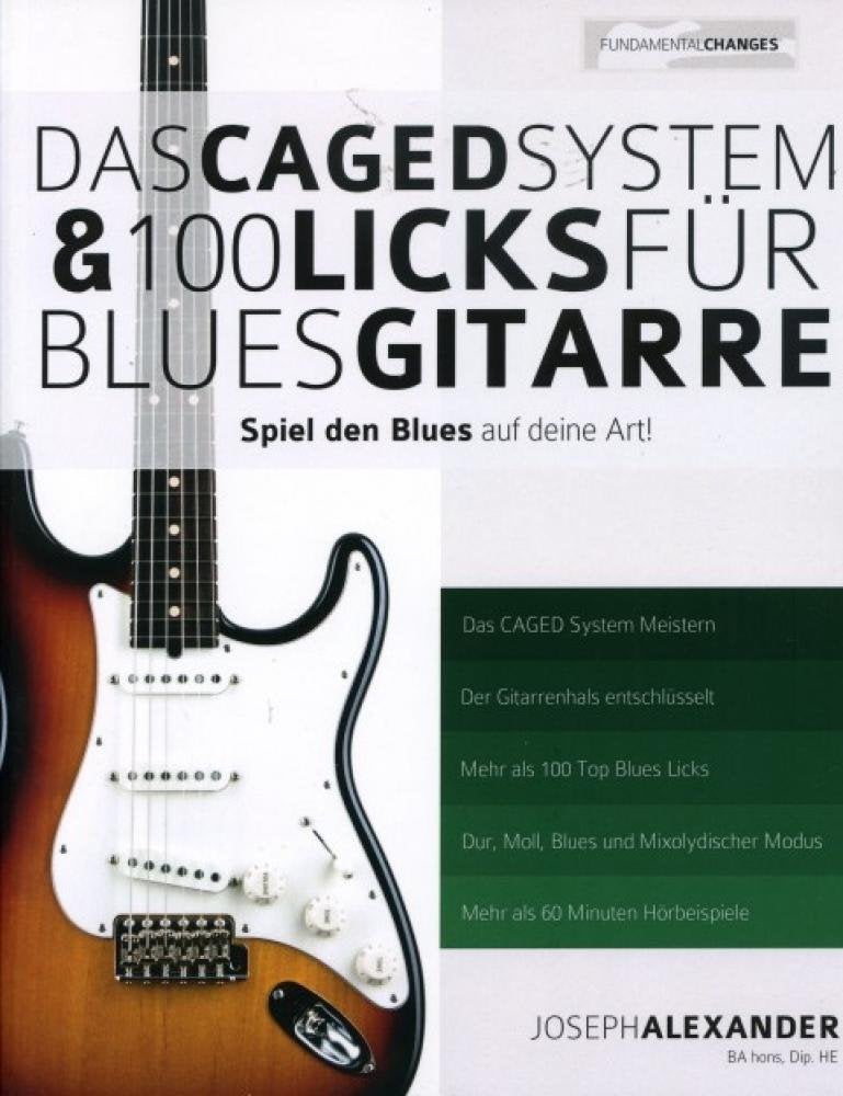 Das CAGED System und 100 Licks für Blues-Gitarre Sheet Music