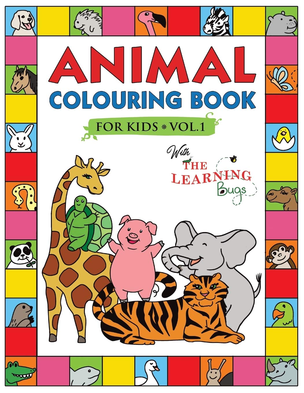 Animal Colouring Book for Kids with The Learning Bugs Vol.1 Parents & Children