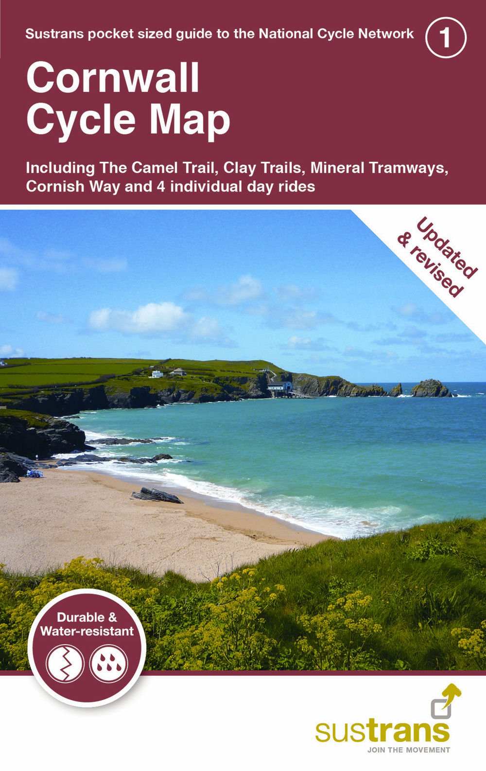 Cornwall Cycle Map 1: Including The Camel Trail, Clay Trails, Mineral Tramways, Cornish Way and 4 individual day rides Maps & Plans