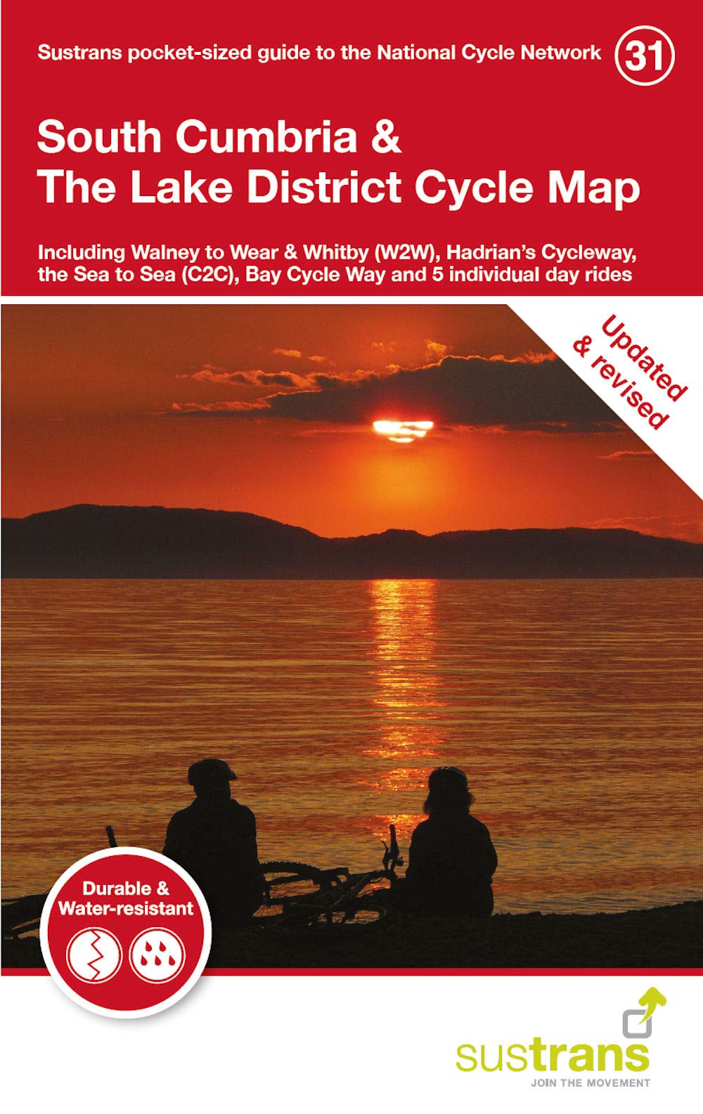 South Cumbria & The Lake District Cycle Map: Including Walney to Wear & Whitby (W2W), Hadrian's Cycleway, the Sea to Sea (C2C), Bay Cycle Way and 5 day rides Leisure, Home & Garden