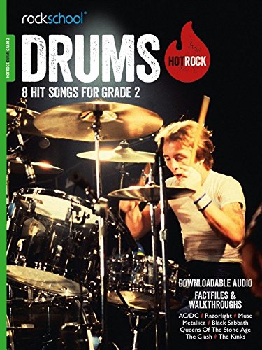 Rockschool: Hot Rock Drums - Grade 2 (Book & Audio Download): Lehrmaterial, Download (Audio) für Schlagzeug Books