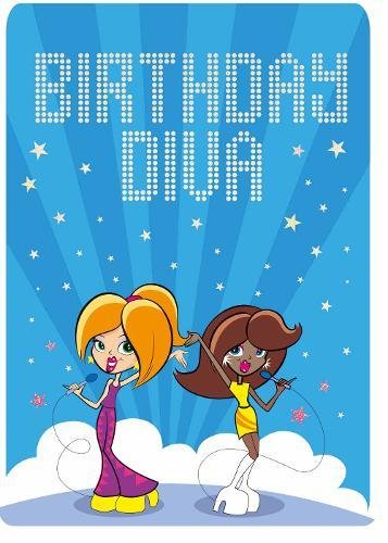Pop Star Divas - Happy Birthday Card-Book: 6 Card-Book Pack book