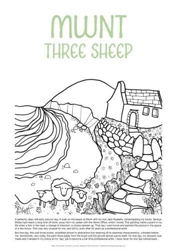Helen Elliott Poster: Mwnt Three Sheep Hobbies & Crafts