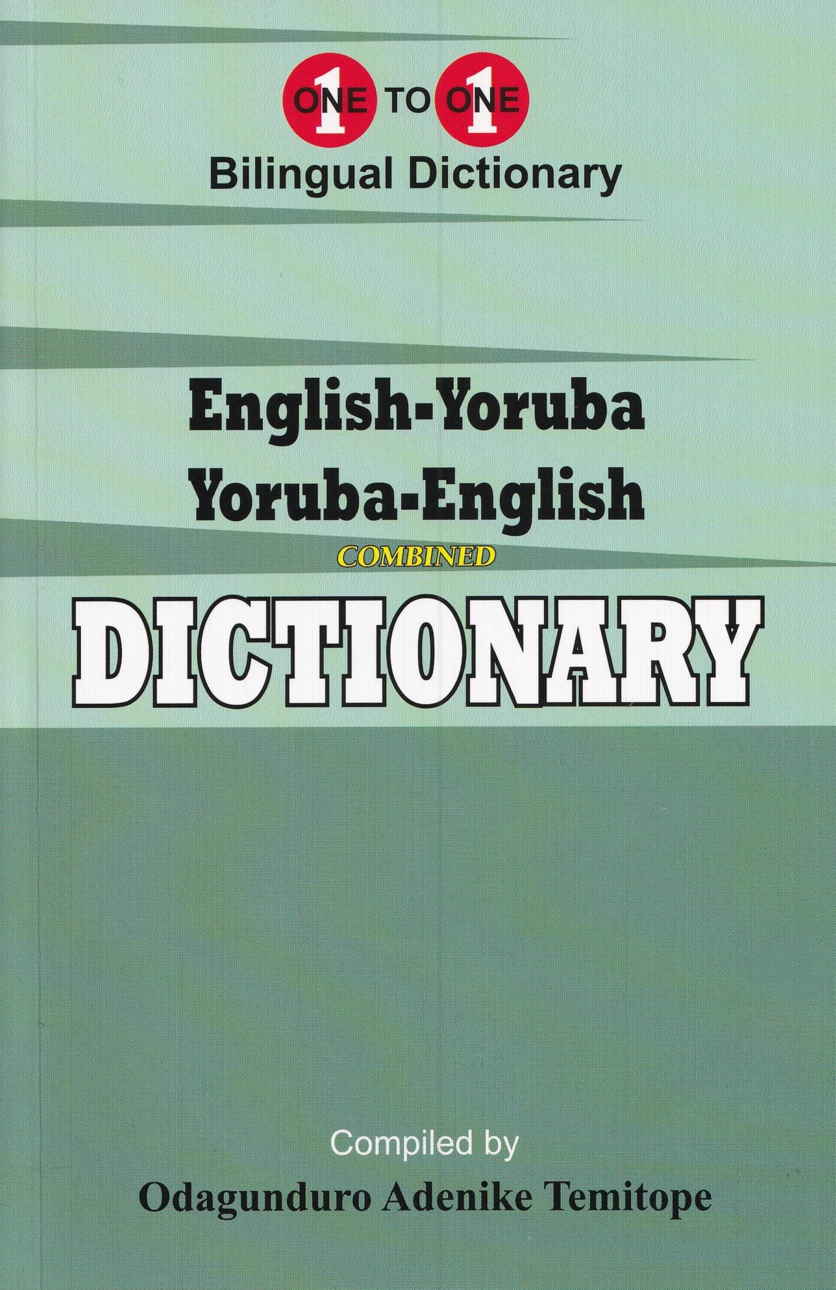 English-Yoruba & Yoruba-English One-to-One Dictionary Foreign Languages ​​& Dictionaries