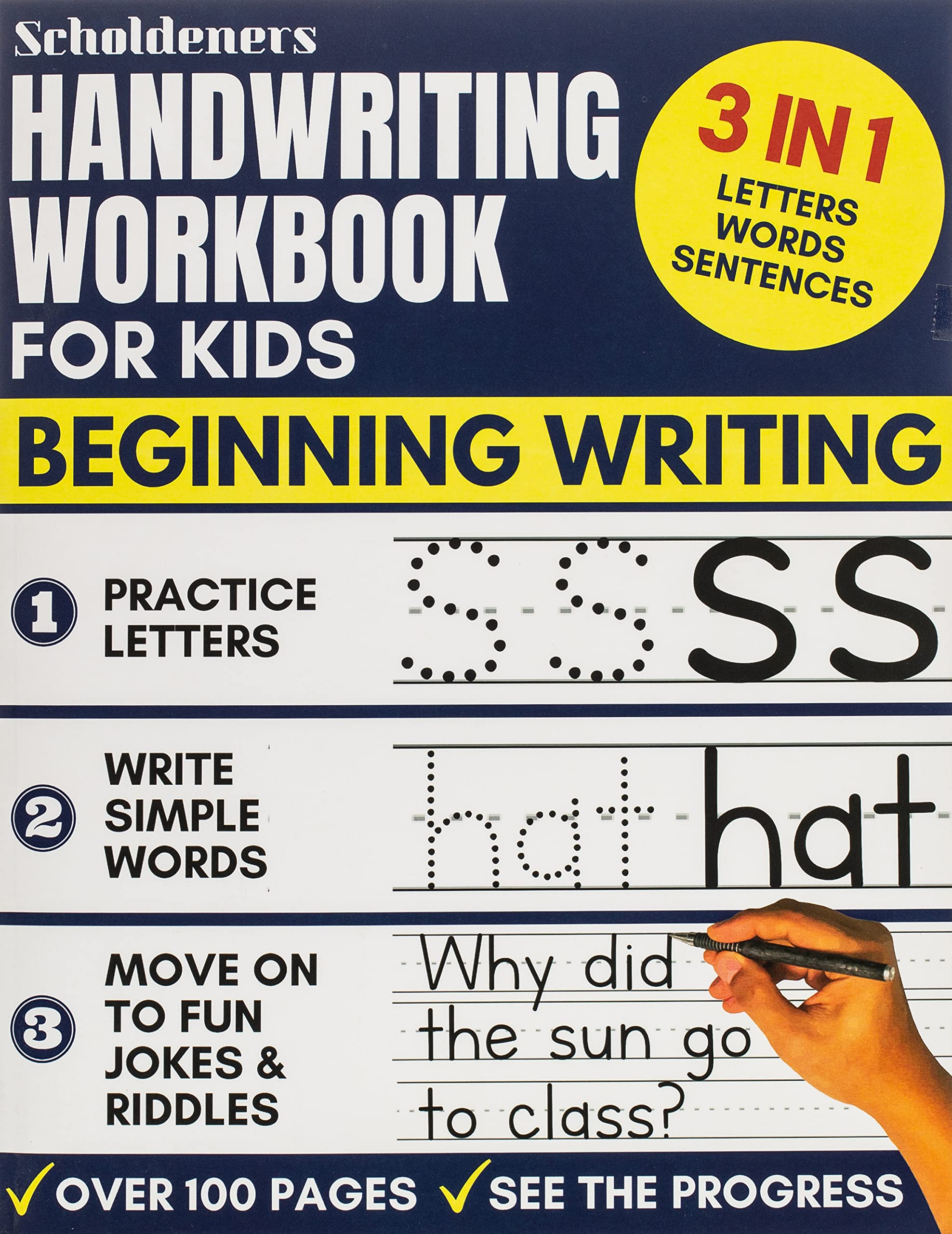 Handwriting Workbook for Kids: 3-in-1 Writing Practice Book to Master Letters, Words & Sentences Reading Aloud & Learning to Read