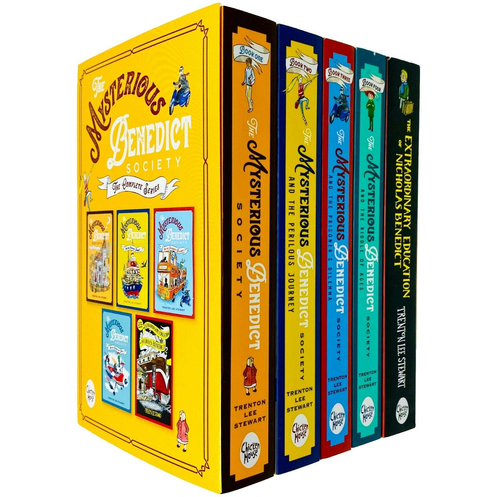 The Mysterious Benedict Society The Complete Series 5 Books Collection Set by Trenton Lee Stewart - Trenton Lee Stewart book