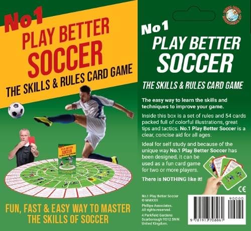 No1 PLAY BETTER SOCCER (No1 Card Games) Leisure & Fun