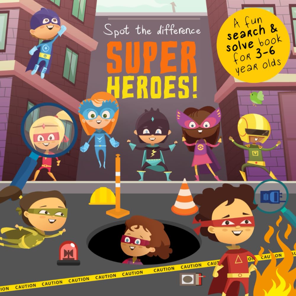 Spot The Difference - Superheroes!: A Fun Search and Solve Book for 3-6 Year Olds (Spot the Difference Collection, Band 5) Tiptoi & Games