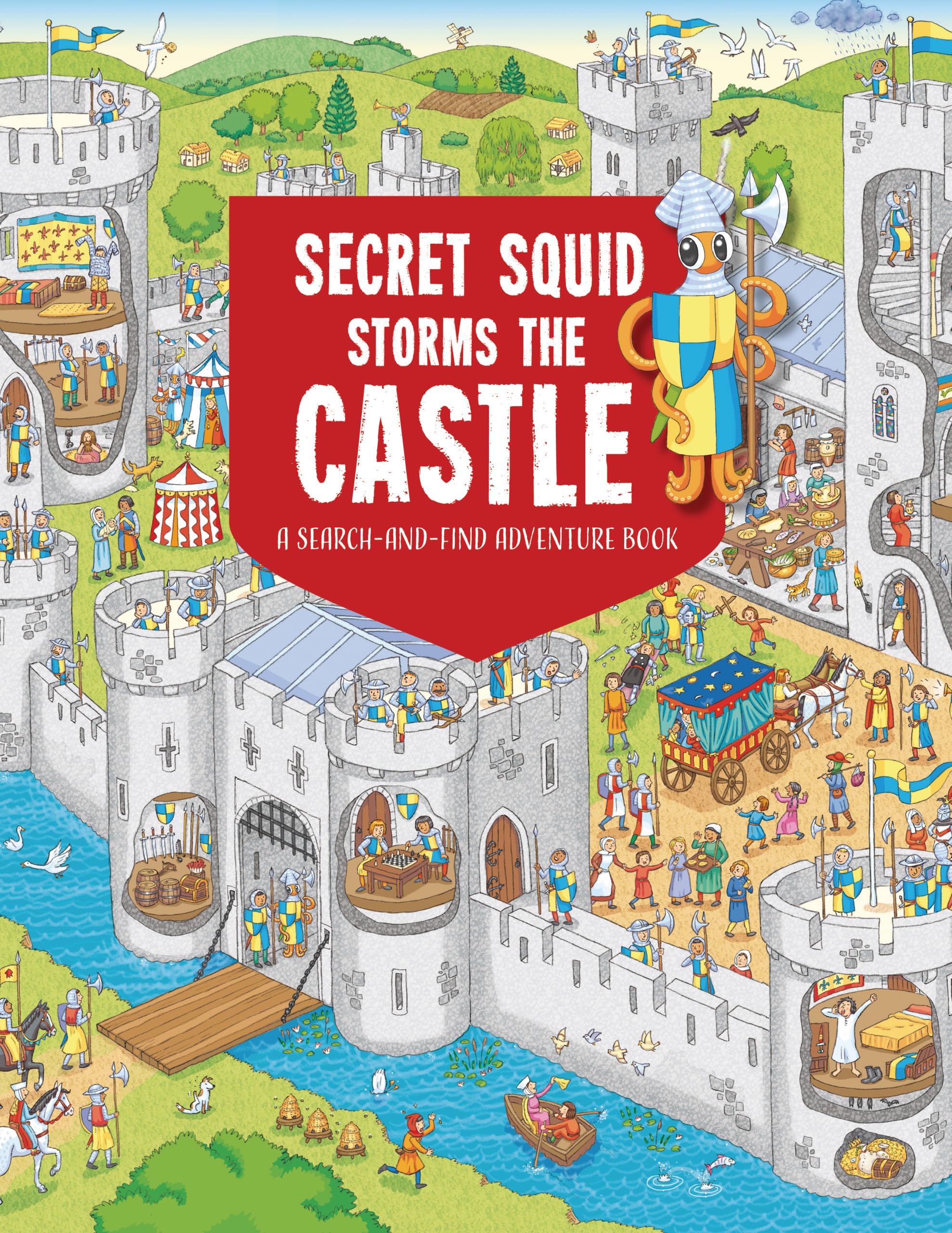 Secret Squid Storms the Castle: A Search-and-Find Adventure Book Non-fiction