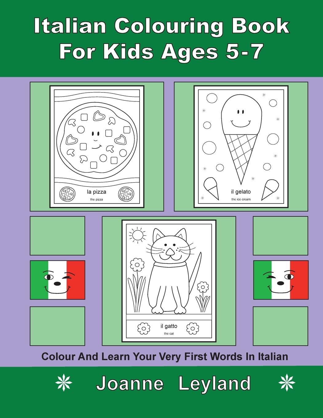 Italian Colouring Book For Kids Ages 5-7 Foreign Languages ​​& Dictionaries