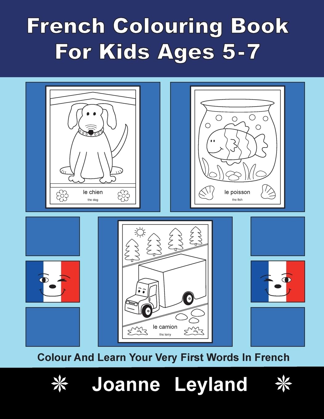 French Colouring Book For Kids Ages 5-7 Foreign Languages ​​& Dictionaries