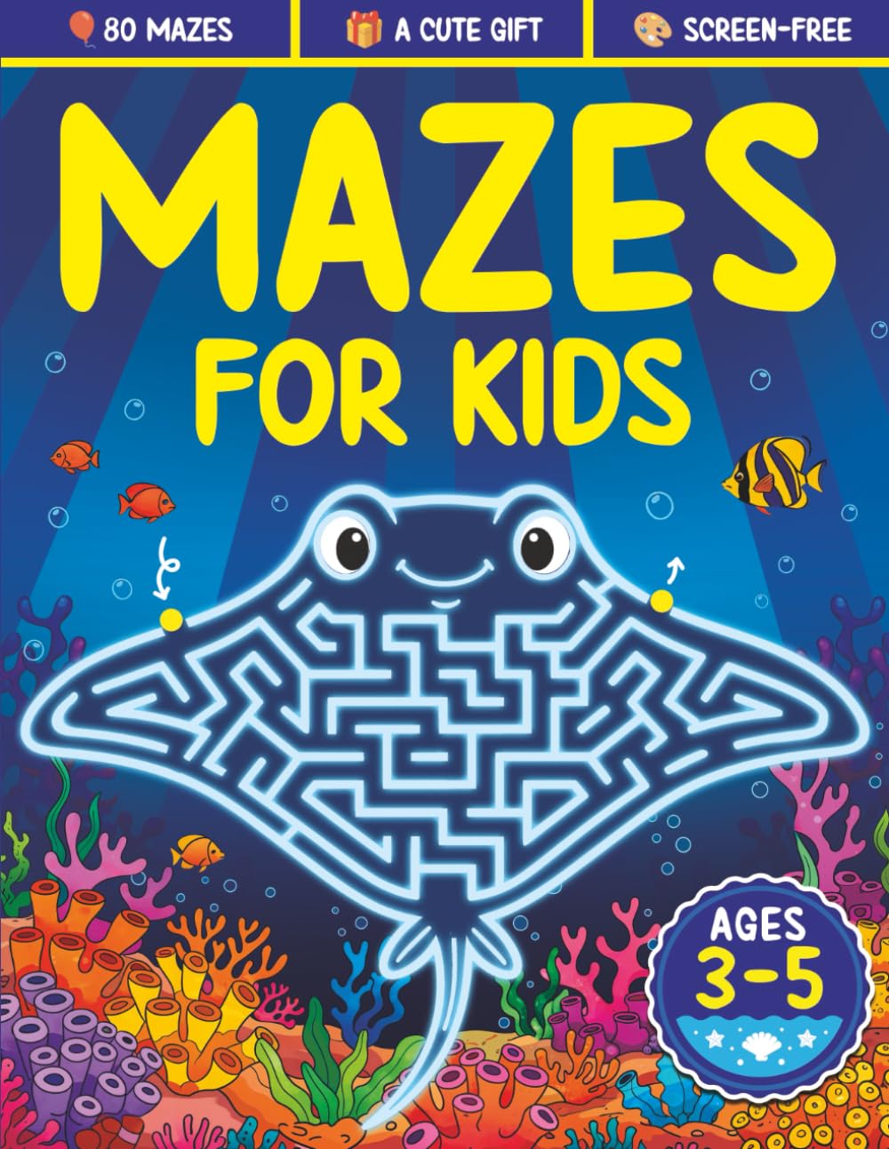 Mazes For Kids Ages 3-5: Fun Maze Activity Book for 3, 4 and 5 Year Old Children (Maze Books for Kids, Band 1) Non-fiction