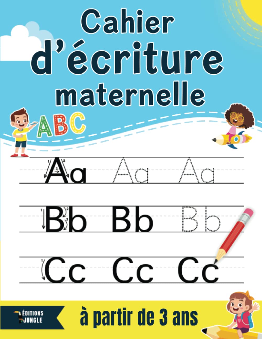 Cahier d’écriture maternelle: Apprenons à tracer les lettres | Livre d'activités pour les enfants à partir de 3 ans | PS, MS et GS Study Guides