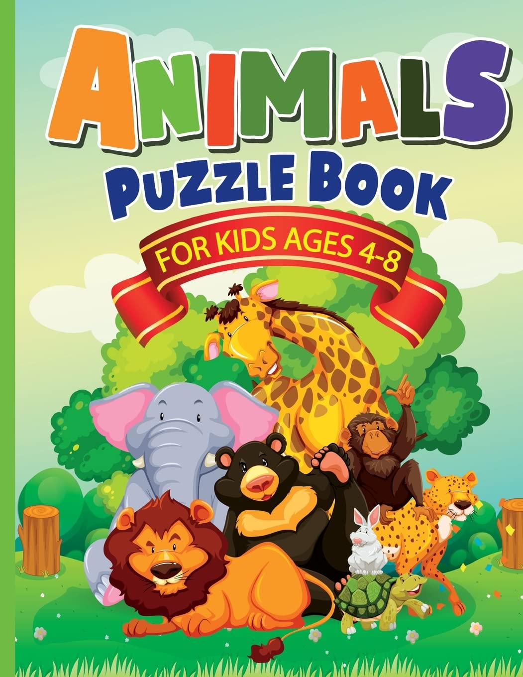 Animals Puzzle Book for Kids Ages 4-8 Tiptoi & Games