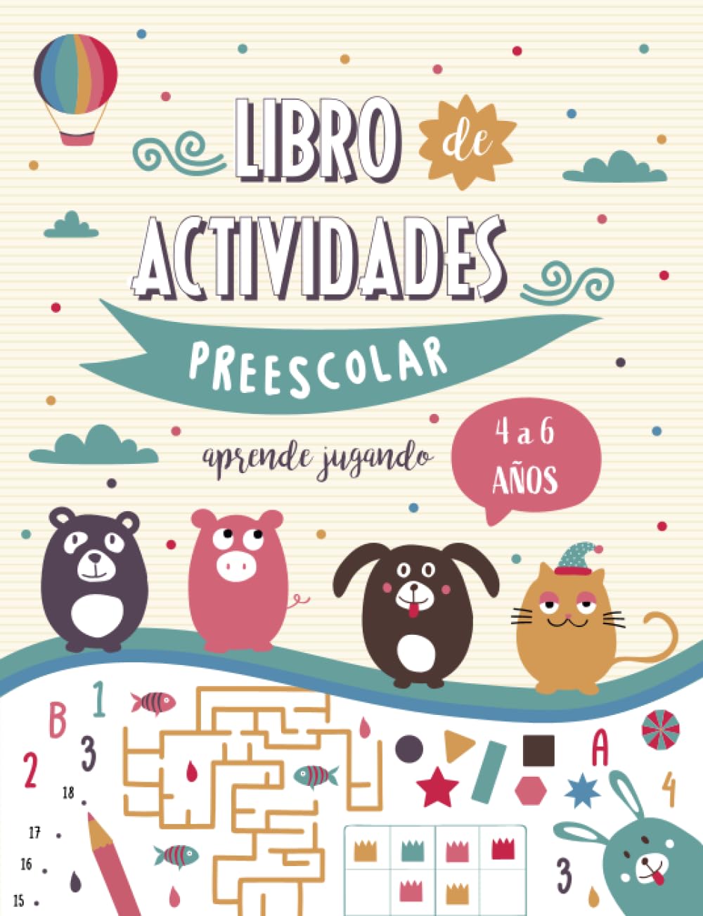 Libro de actividades Preescolar para niños y niñas de 4 a 6 años - Aprender jugando Tiptoi & Games