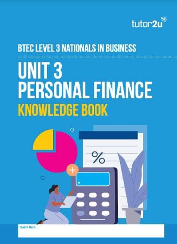 BTEC National Business Unit 3: Knowledge Book (Personal Finance) Non-fiction