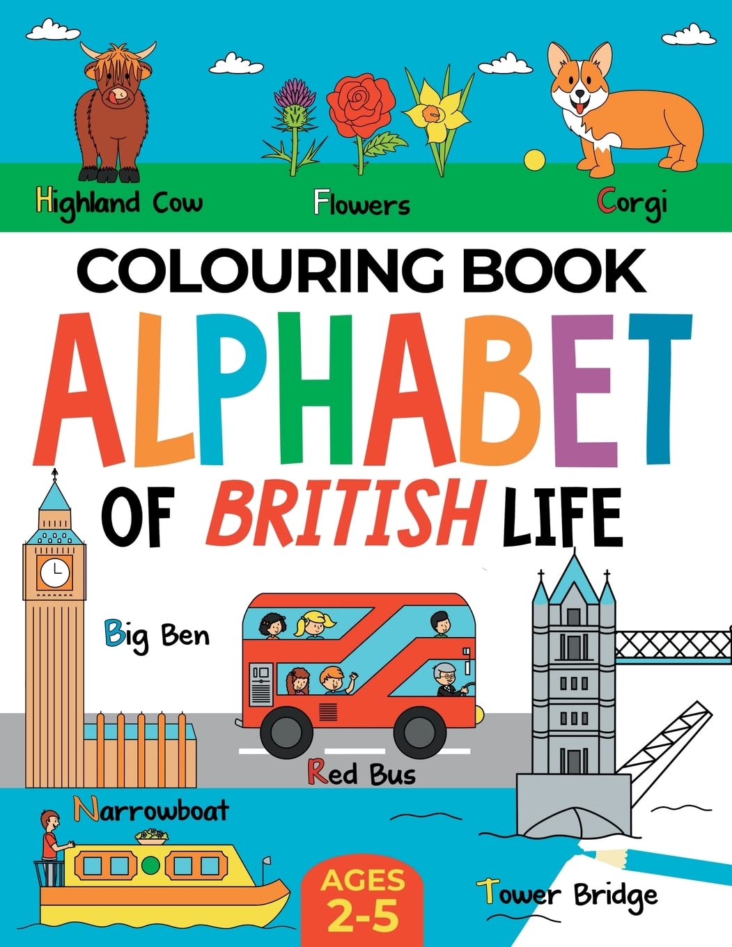 British Colouring Book for Children Tiptoi & Games