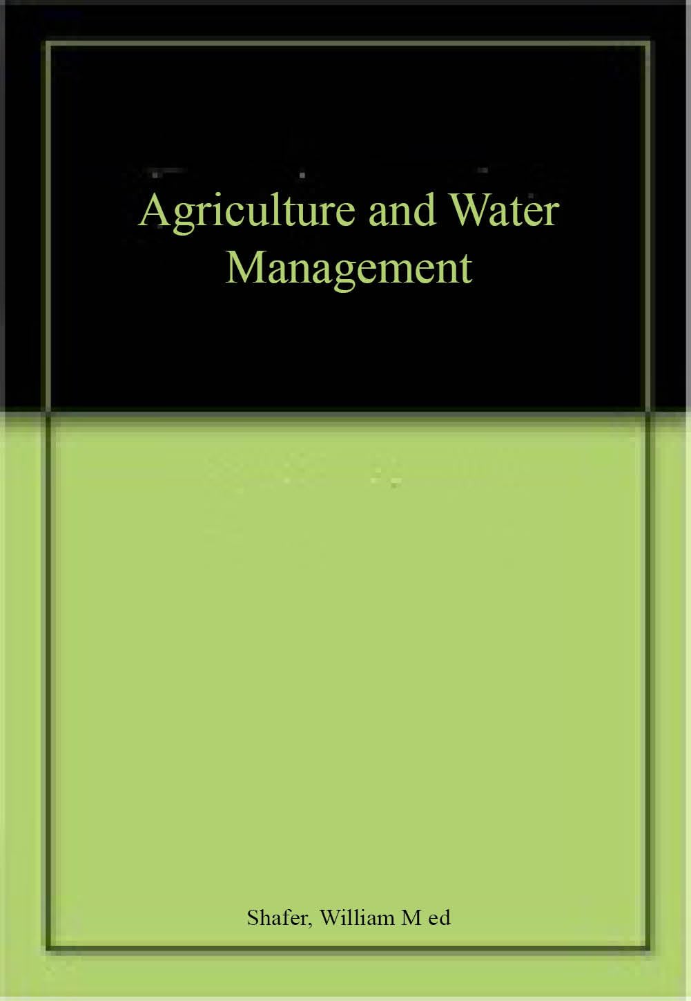 Product Image: Agriculture and Water Management