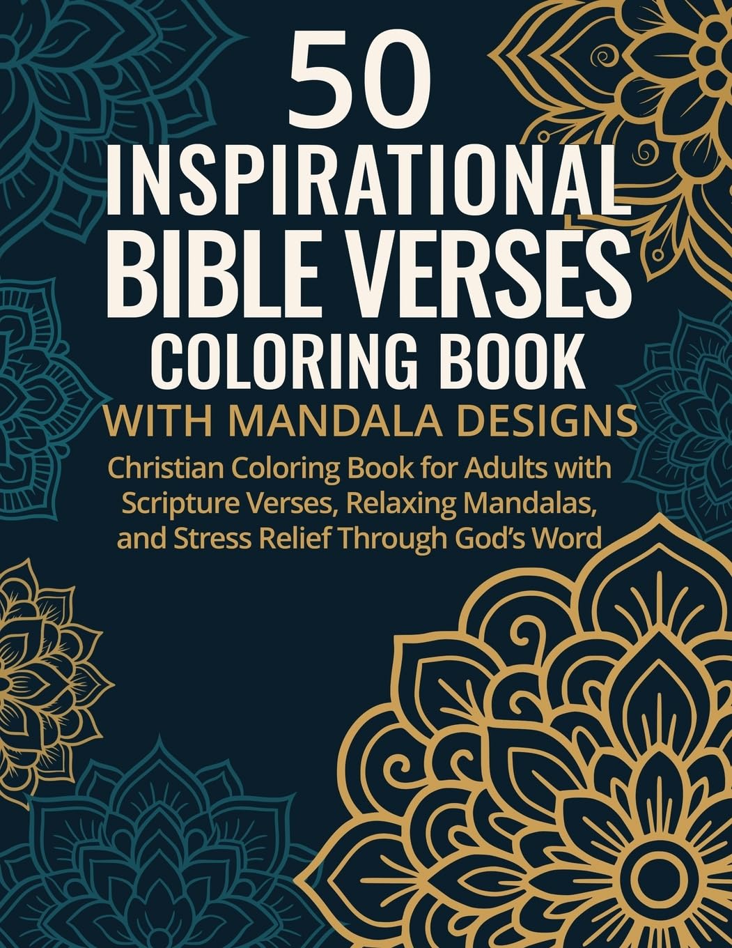 50 Inspirational Bible Verses Coloring Book with Mandala Designs Hobbies & Crafts