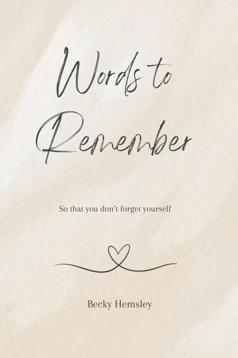 Words to Remember: So that you don't forget yourself Poetry