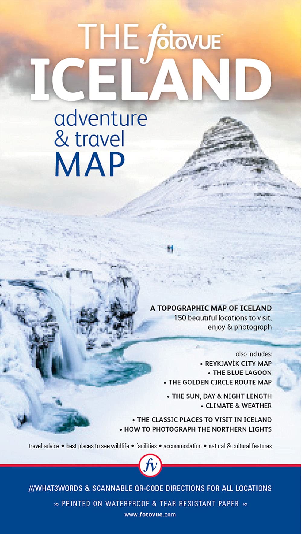 The fotoVUE Iceland Adventure and Travel Map Maps & Plans