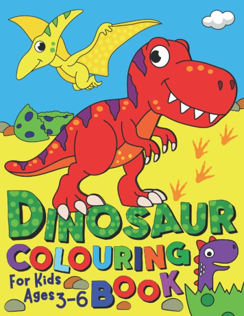 Dinosaur Colouring Book for Kids Ages 3-6 Tiptoi & Games