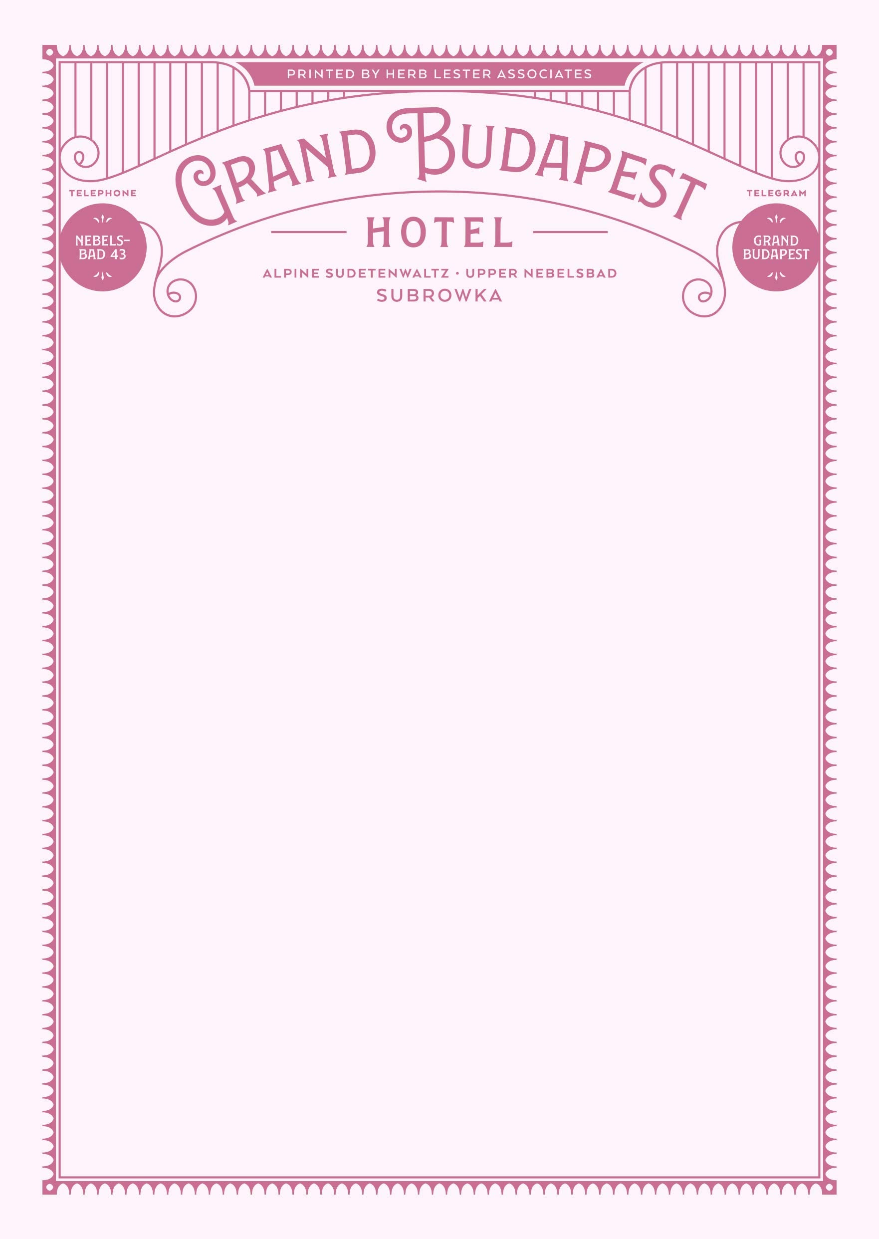 Grand Budapest Hotel: Fictional Hotel Notepad Set Social Sciences