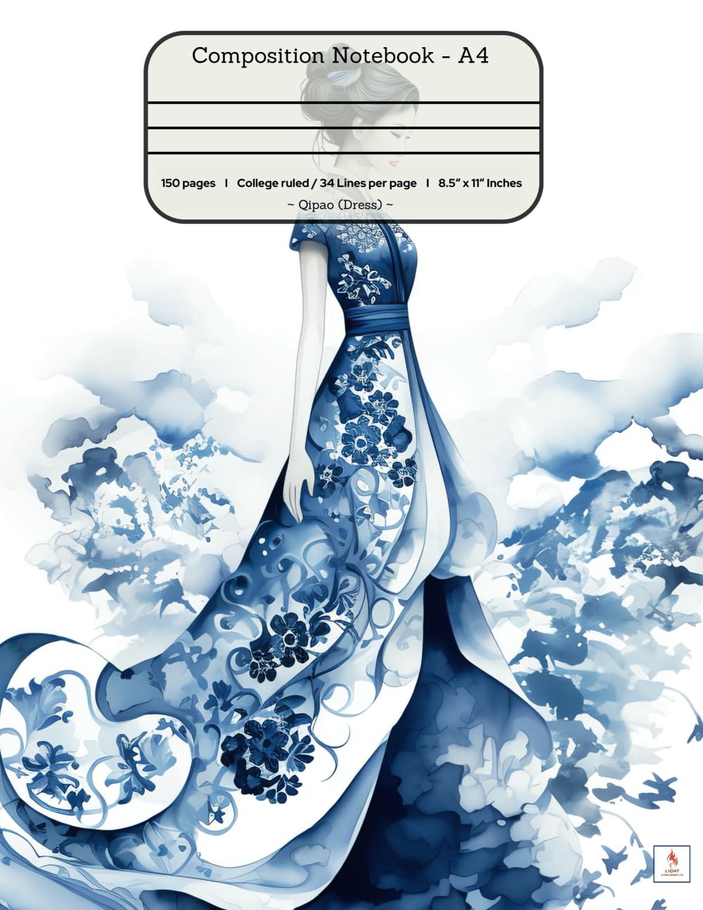 Composition Notebook College Ruled: Qipao (dress): Traditional Chinese Qipao (dress) Illustration | Notebook, Journal for Personal, School, College, ... 150 Page | Lined & Margin | 8.5inch x 11inch Education & Training