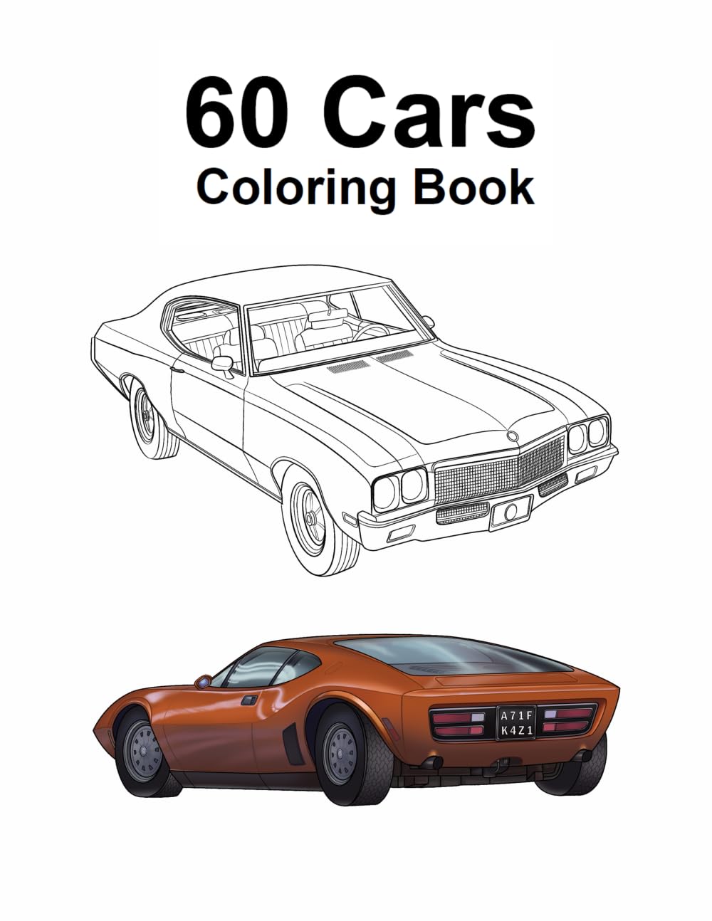60 Cars Coloring Book Hobbies & Crafts
