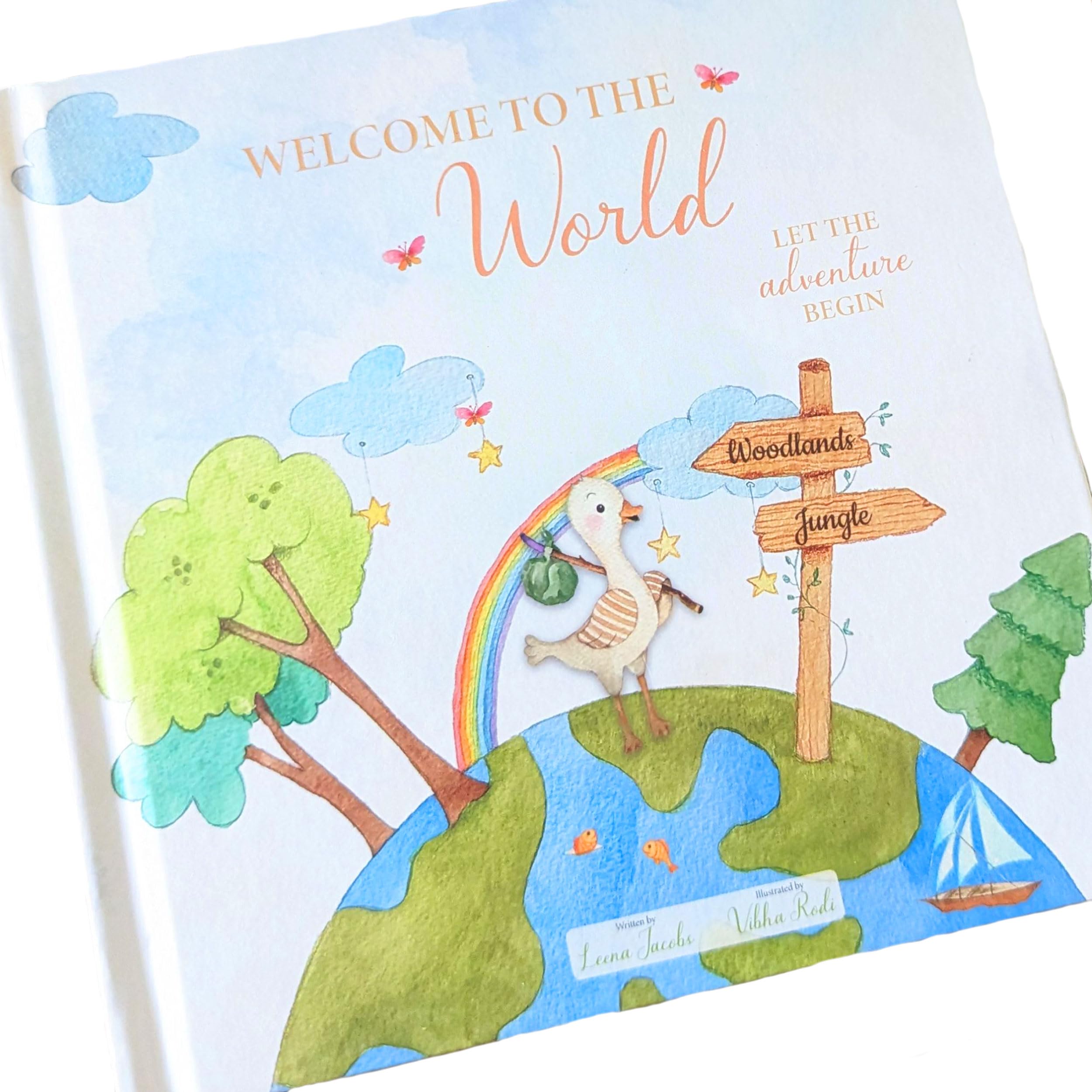 Welcome To The World Book Let The Adventure Begin Baby Book Keepsake Gift For Parents New Baby Gift Book HardBack Children's books