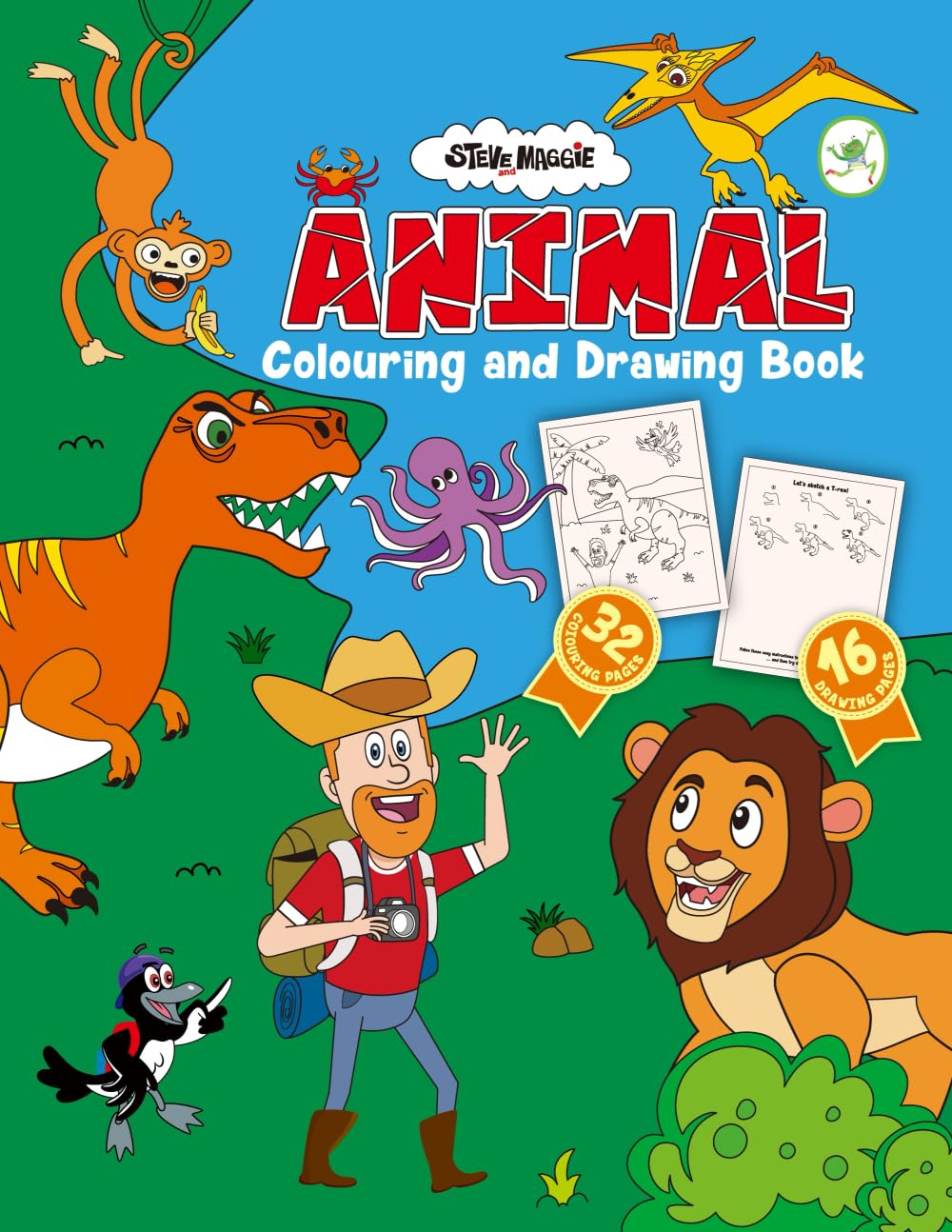Steve and Maggie's Animal Colouring and Drawing Book: A Fun and Creative Way to Colour, Draw, and Explore Animals! Arts & Music
