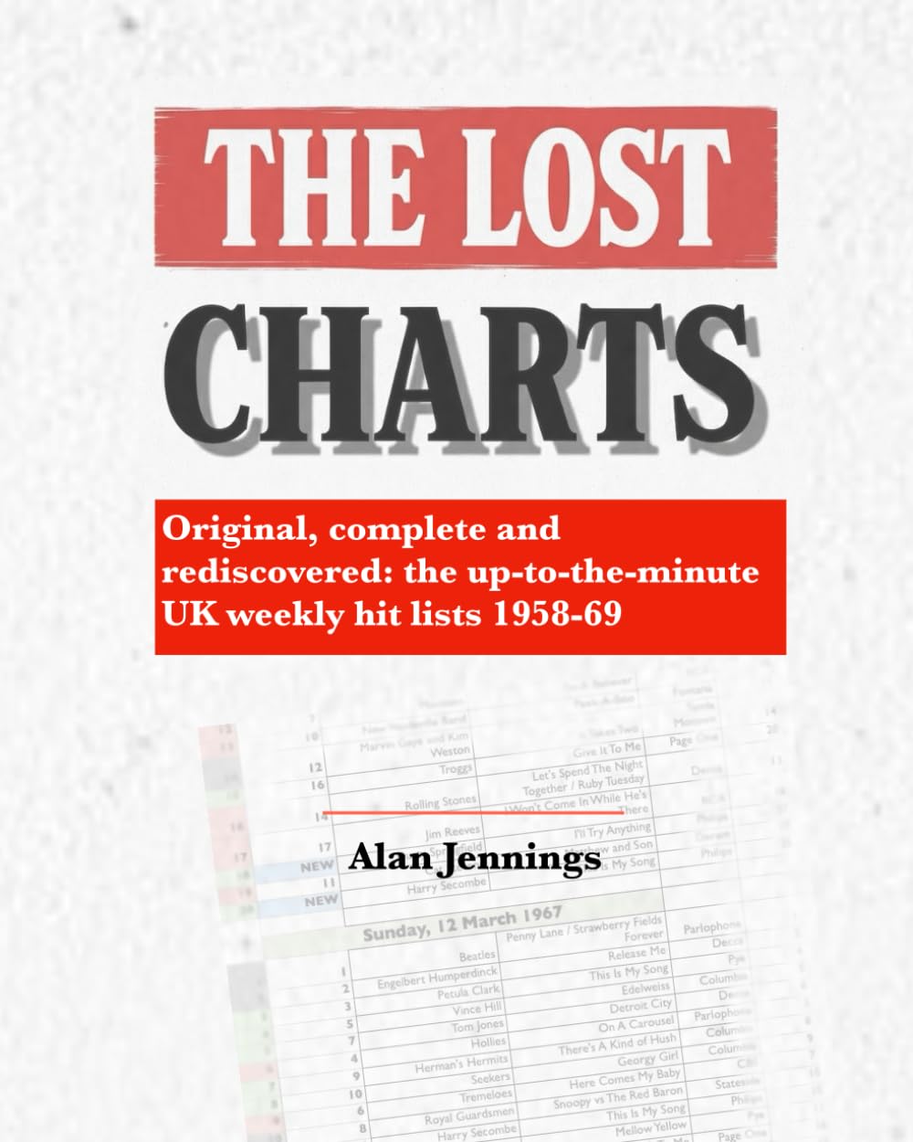 The Lost Charts - Original, complete and rediscovered - the up-to-the-minute UK weekly hit lists 1958-69 Arts & Music