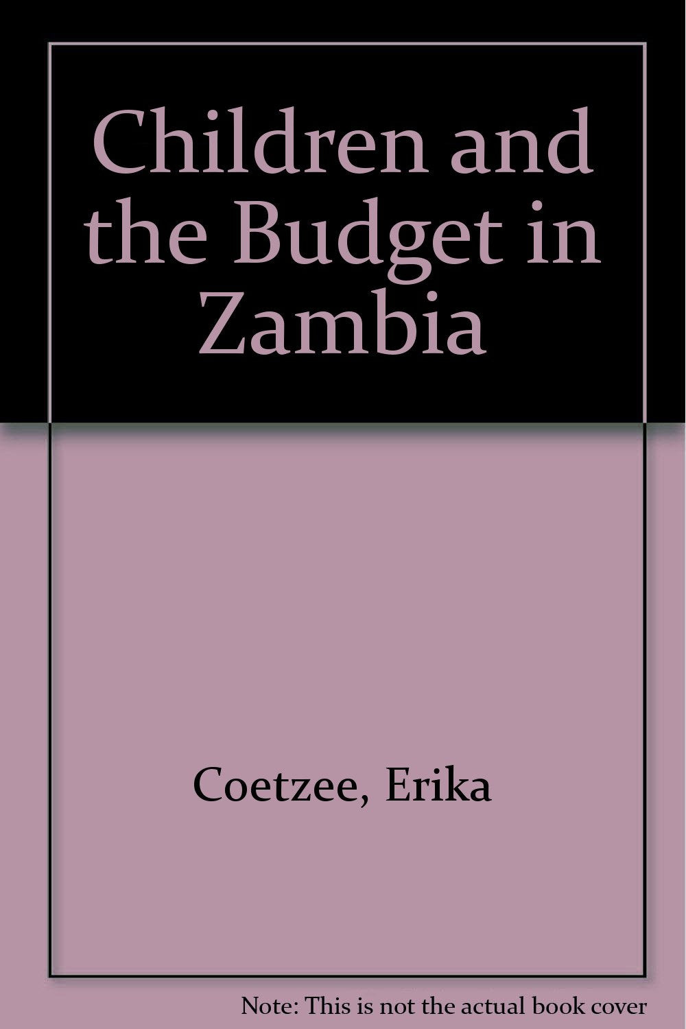 Children and the Budget in Zambia Social Sciences