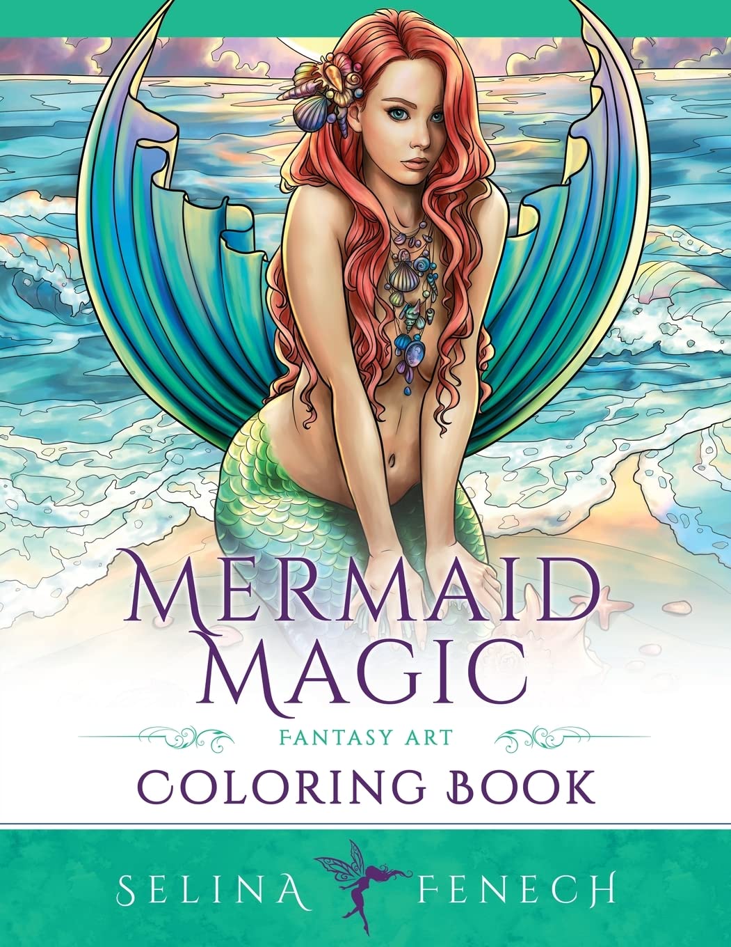 Mermaid Magic Fantasy Art Coloring Book Hobbies & Crafts